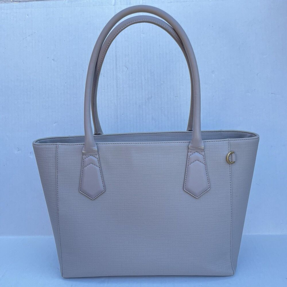 DAGNE DOVER Signature Legend Coated Canvas Tote Laptop Shoulder Bag Travel Work